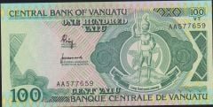 Vanuatu 100 Vatu 1982 Çil Pick 1a AA