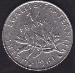 Fransa 1 Frank 1961