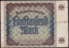 ALMANYA 5000 MARK 1922 TEMİZ eski kağıt para koleksiyon