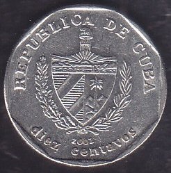 Küba 10 Centavos 2002