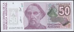 Arjantin 50 Australes 1986-1989 Çilaltı Çil Pick 326