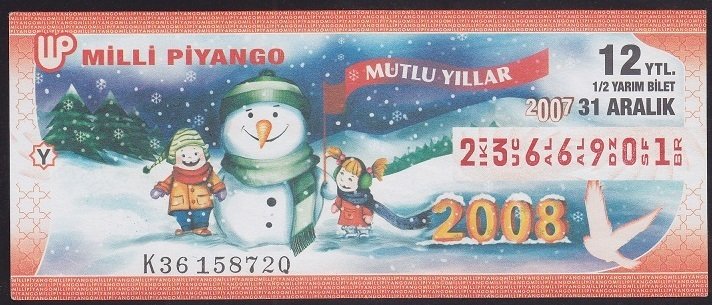 2007 31 ARALIK YARIM BİLET Y SERİSİ