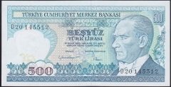 7.EMİSYON 2.TERTİP 500 LİRA D20 145512 ÇİLALTI ÇİL