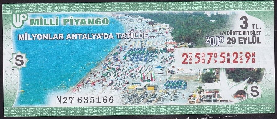 2009 29 Eylül Çeyrek Bilet - S Serisi