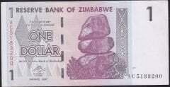 Zimbabwe 1 Dolar 2007 Çilaltı Pick 65