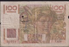 Fransa 100 Frank 1952 Temiz