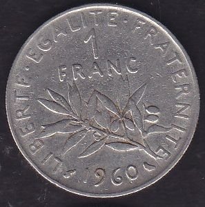 Fransa 1 Frank 1960