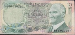 6.EMİSYON 2.TERTİP 10 LİRA K66 020797 ÇOK TEMİZ