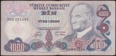 6.Emisyon 2.Tertip 1000 Lira D05 271097 Çok Temiz