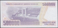 7.Emisyon 4.Tertip 500000 Lira J41 468406 Çilaltı