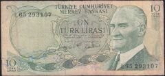 6.Emisyon 2.Tertip 10 Lira L65 293107 Çok Temiz