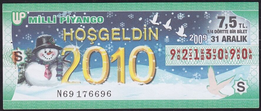 2009 31 Aralık Çeyrek Bilet - S Serisi