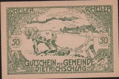 Avusturya 50 Heller Notgeld 1920 Çil