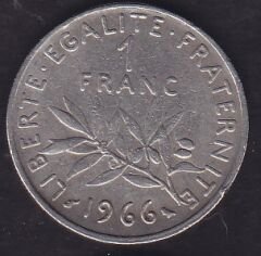 Fransa 1 Frank 1966