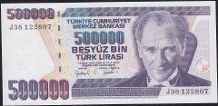 7.Emisyon 4.Tertip 500000 Lira J38 122807 Çilaltı Çil