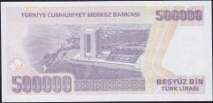 7.Emisyon 4.Tertip 500000 Lira J38 122807 Çilaltı Çil