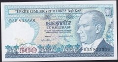 7.EMİSYON 2.TERTİP 500 LİRA D35 833666 ÇİL