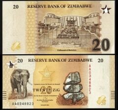 Zimbabwe 20 Zig 2026 Çil Pick 116