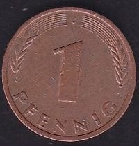 Almanya 1 Pfennig 1980 J