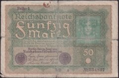 ALMANYA 50 MARK 1919 HALİYLE