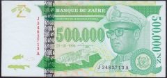 Zaire 500.000 Nouveaux Zaires 1996 ÇİLALTI ÇİL Pick 78