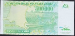 Zaire 500.000 Nouveaux Zaires 1996 ÇİLALTI ÇİL Pick 78