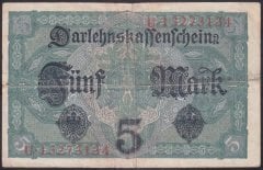 ALMANYA 5 MARK 1917 ÇOK TEMİZ eski kağıt para satan yerler