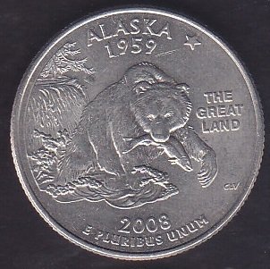 Amerika Çeyrek Dolar 2008 Hatıra Alaska