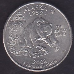 Amerika Çeyrek Dolar 2008 Hatıra Alaska