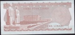 6.EMİSYON 3.TERTİP 20 LİRA F43 089476 ÇİLALTI ÇİL