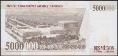 7.EMİSYON 5 000 000 LİRA N10 622665 ÇİL eski kağıt para değerleri
