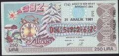 1981 31 Aralık Çeyrek Bilet - E Serisi