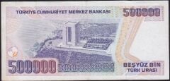 7.Emisyon 3.Tertip 500000 Lira F71 404141 Çok Temiz+