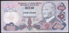 6.Emisyon 2.Tertip 1000 Lira C68 162778 Çok Temiz+
