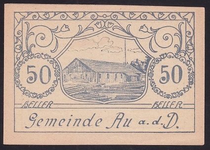 AVUSTURYA 50 HELLER NOTGELD 1920 ÇİL