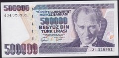 7.Emisyon 4.Tertip 500000 Lira J34 328981 Çil