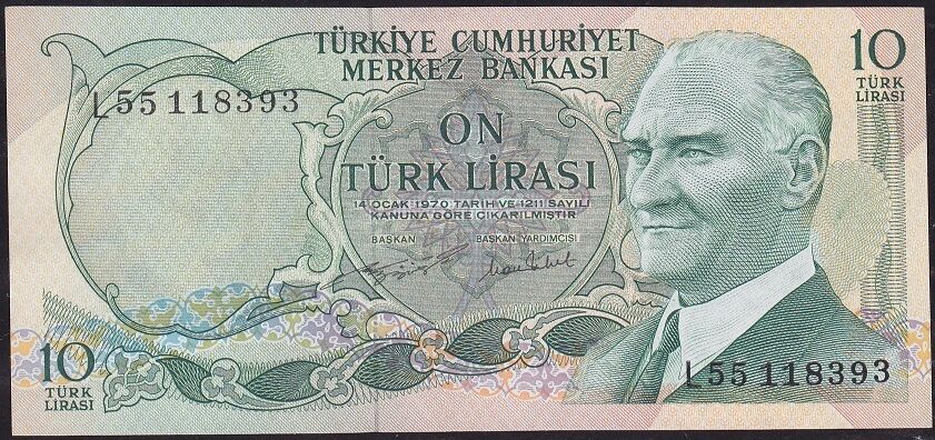 6.Emisyon 2.Tertip 10 Lira L55 118393 Çil