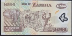 ZAMBİA 500 KWACHA 2005 ÇİL POLYMER