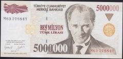 7.EMİSYON 5 000 000 LİRA M63 278847 ÇİLALTI ÇİL