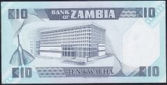 Zambia 10 Kwacha 1980 - 1988 Çilaltı Çil Pick 26e