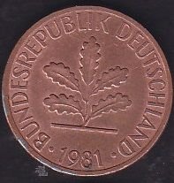 Almanya 1 Pfennig 1981 J