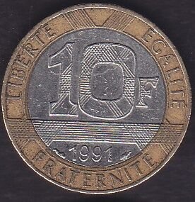 Fransa 10 Frank 1991