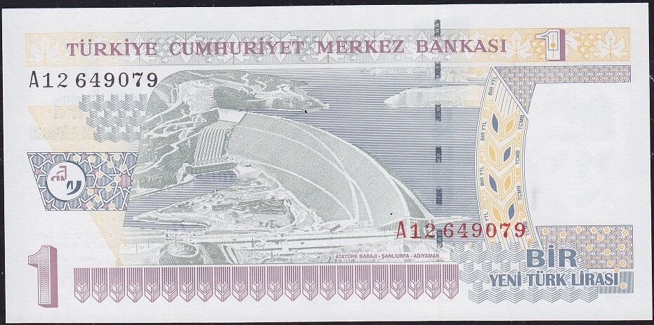 8.Emisyon 1 YTL A12 649079 Çil
