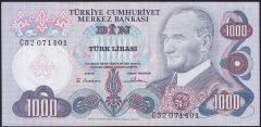 6.Emisyon 1.Tertip 1000 Lira C52 071401 Çilaltı