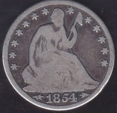 Amerika Yarım Dolar 1854 O - Gümüş 12.44 gram