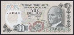 6.EMİSYON 3.TERTİP 100 LİRA J45 468323 ÇİL