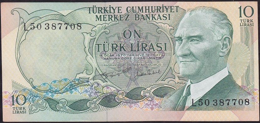 6.Emisyon 2.Tertip 10 Lira L50 387708 Çilaltı Çil
