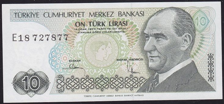 7.Emisyon 2.Tertip 10 Lira E18 727877 Çil