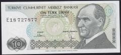 7.Emisyon 2.Tertip 10 Lira E18 727877 Çil