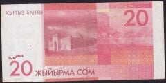 Kırgızistan 20 Som 2009 Çok Temiz